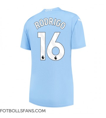 Manchester City Rodri Hernandez #16 Replika Hemmatröja Damer 2023-24 Kortärmad
